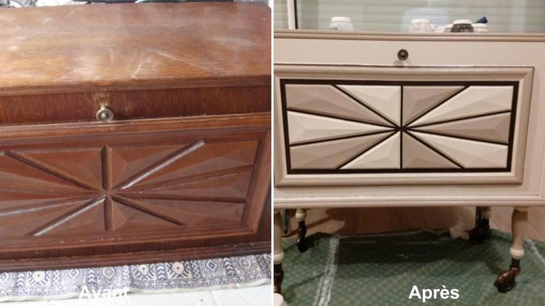 Meuble bar avant/après relooking — Blanch'ART